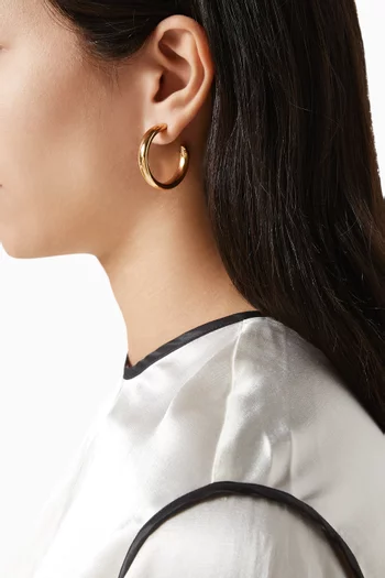 Clisto Hoop Earrings in Gold-plated Brass