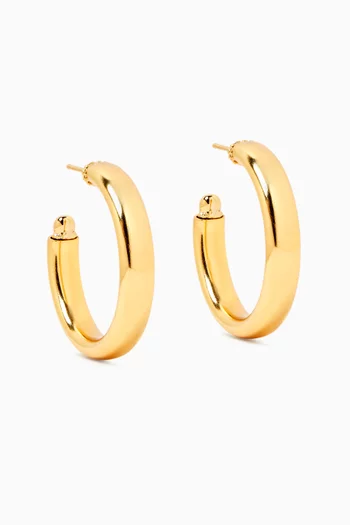 Clisto Hoop Earrings in Gold-plated Brass