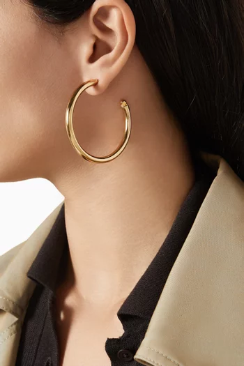 Isha Hoop Earrings in Gold-plated Brass