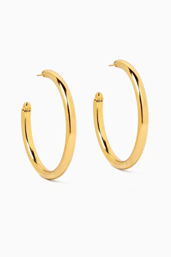 Isha Hoop Earrings in Gold-plated Brass