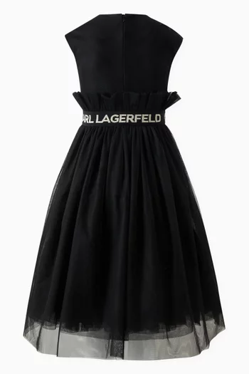 Logo Dress in Tulle