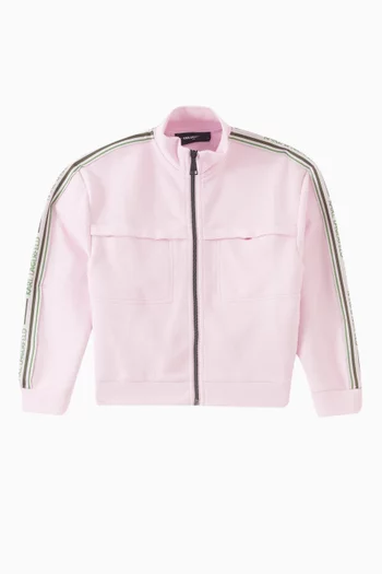 Logo Stripe Zip-up Jacket