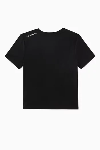 Karl-print T-shirt in Stretch Cotton