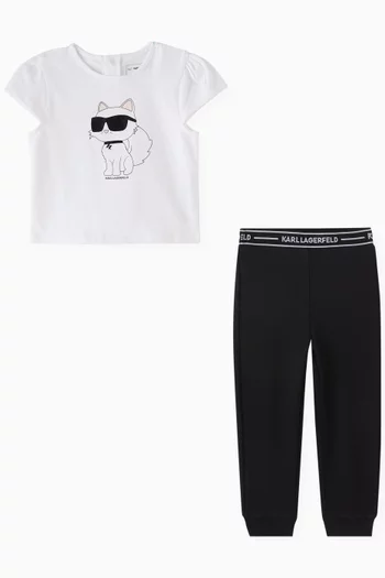 Graphic Print T-shirt & Leggings Set