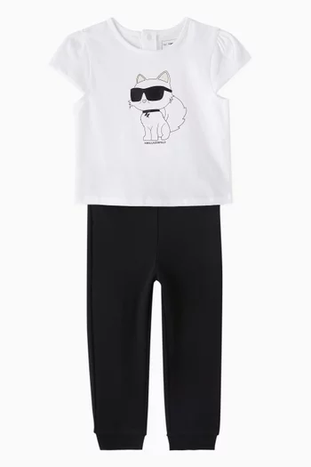 Graphic Print T-shirt & Leggings Set
