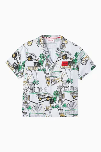 Logo Graphic Shirt in Viscose