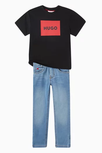 تي شيرت بشعار الماركة قطن عضوي