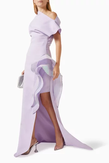 فستان سهرة ويشينج غير متماثل