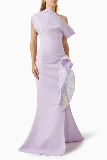 فستان سهرة ويشينج غير متماثل