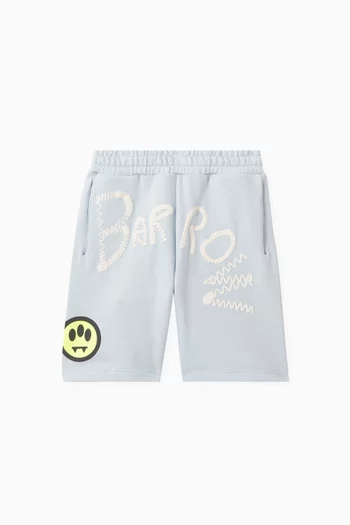 Graphic-print Sweatshorts in Cotton