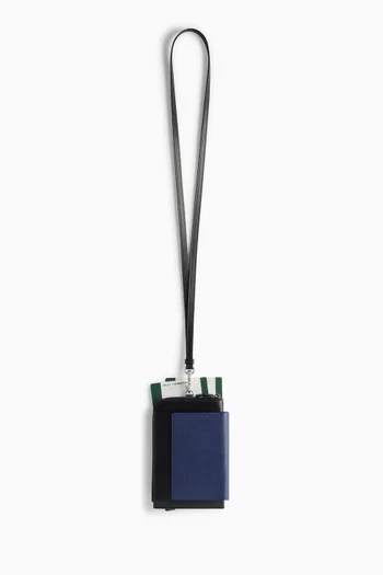 Passport Phone Holder in Textured Calfskin
