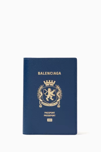 حافظة جواز سفر جلد عجل بملمس بارز