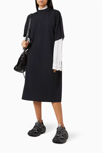 T-shirt Mini Dress in Shiny-jersey