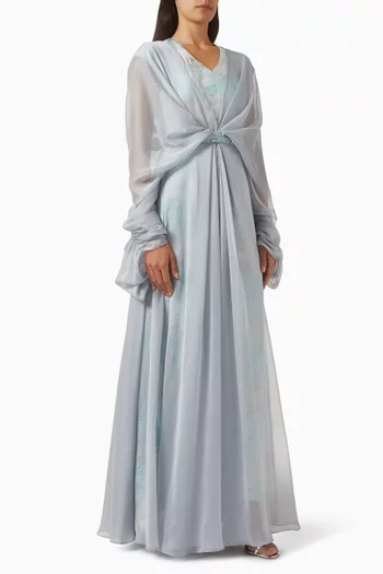 Amira Co-ord Set in Brocade Chiffon