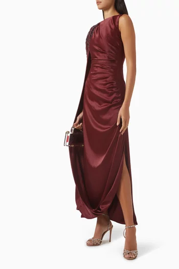 Saba Maxi Dress in Shimmer Crepe