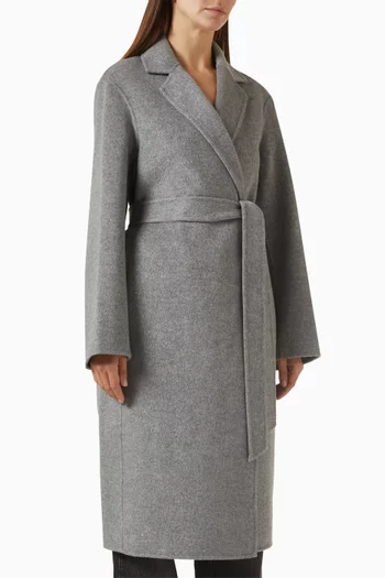 Belted Coat in Merino-wool