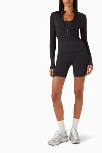 Owners Club Seamless Zip Top in Jersey