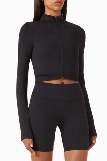 Owners Club Seamless Zip Top in Jersey