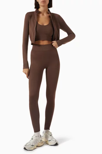 Owners Club Seamless Zip Top in Jersey