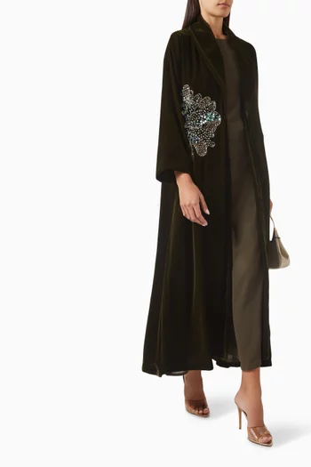 Velvet Petal Abaya in Velvet