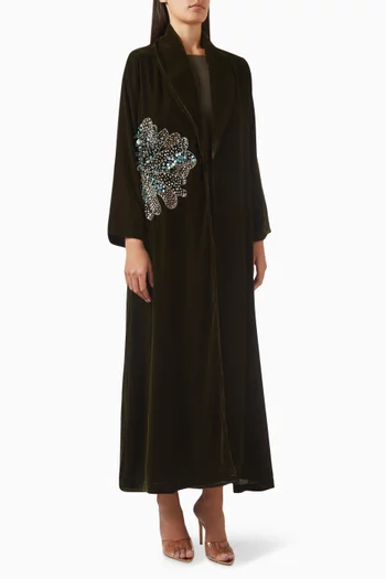 Velvet Petal Abaya in Velvet