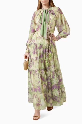 Zoey Scarf-neckline Maxi Dress