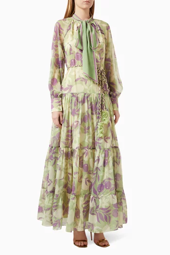 Zoey Scarf-neckline Maxi Dress