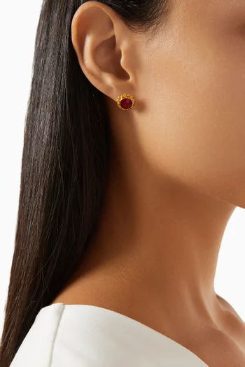 1980s Rediscovered Vintage Ruby Swarovski Earrings