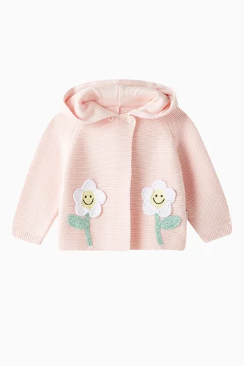 Floral Zip Cardigan in Knit