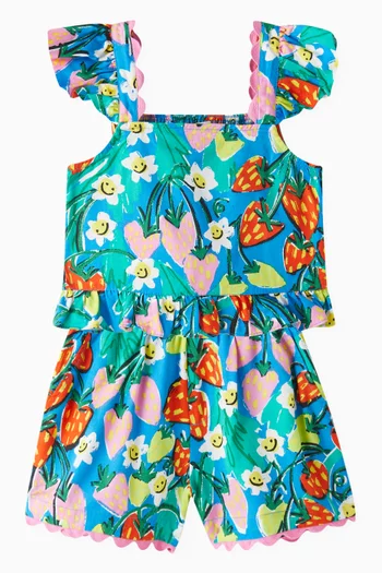 Strawberry Ruffled Top in Organic Cotton