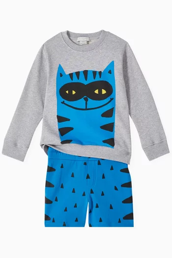 Printed Sweat shorts in Cotton