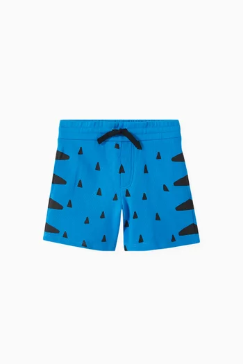 Printed Sweat shorts in Cotton