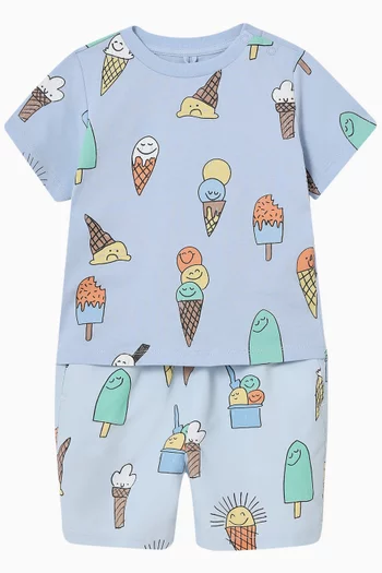 Ice Cream-print T-shirt in Cotton