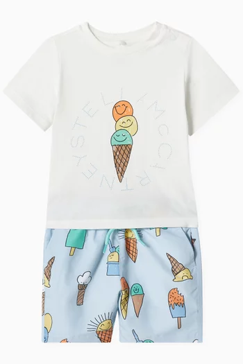 Baby Ice Cream Cone Printed T-shirt in Cotton