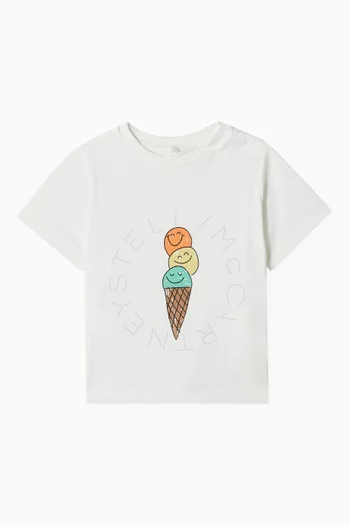 Baby Ice Cream Cone Printed T-shirt in Cotton