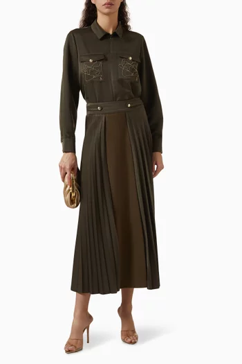 تي شيرت بولو بجيوب مطرزة