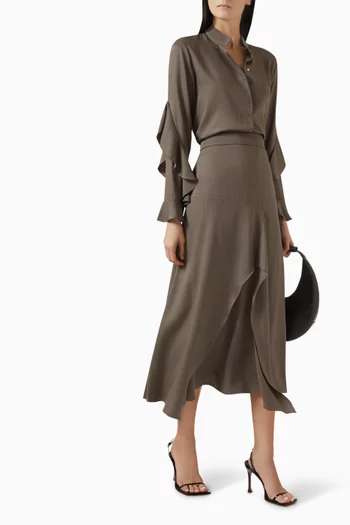 Long-sleeve Shirt in Viscose-blend