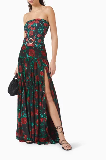 Ariana Slit Maxi Skirt in Viscose
