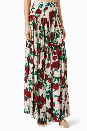 Ariana Slit Maxi Skirt in Viscose