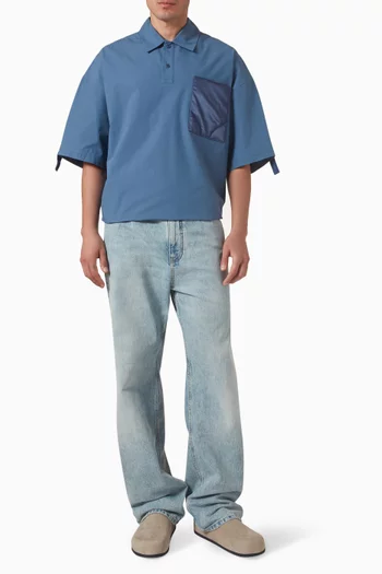Polo Shirt in Cotton Poplin