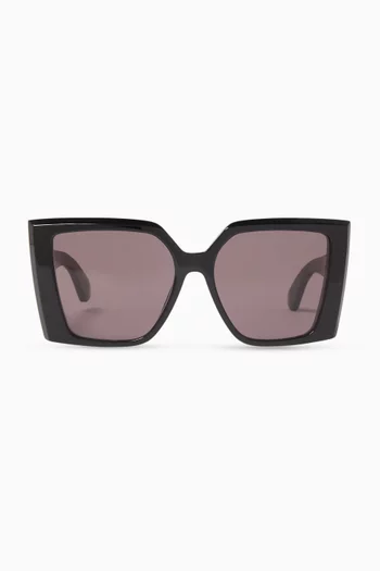 Oversized Square Sunglasses in Acetate