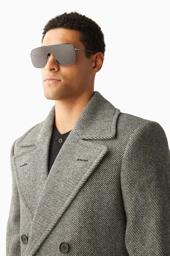 Oversized Aviator Sunglasses in Acetate