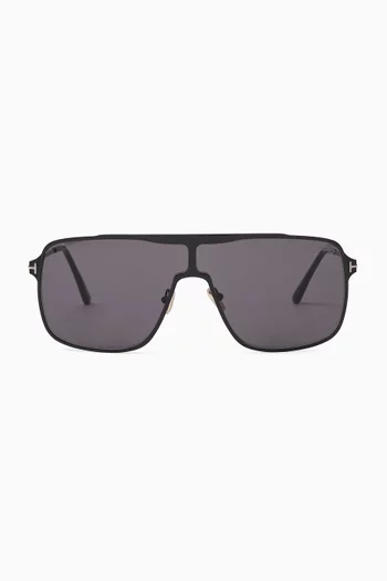 Oversized Aviator Sunglasses in Acetate