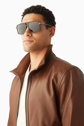 Oversized Aviator Sunglasses in Acetate