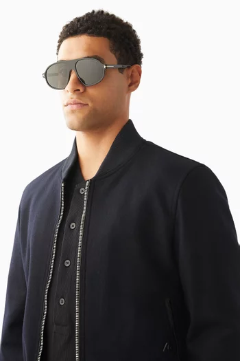 Oversized Aviator Sunglasses in Acetate