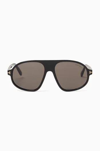 Oversized Aviator Sunglasses in Acetate