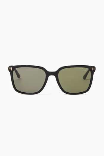 Rectangle Sunglasses in Acetate