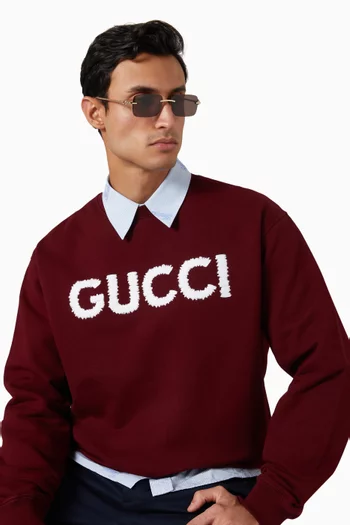 Rectangular Sunglasses in Ruthenium Metal