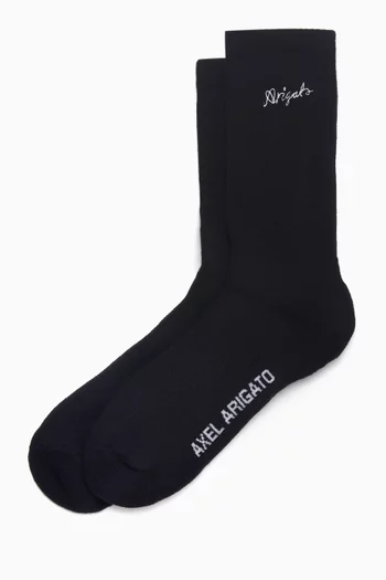 Scribble Logo Tube Socks in Cotton-blend