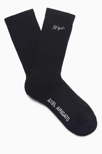 Scribble Logo Tube Socks in Cotton-blend